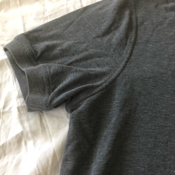 Brunello Cucinelli Denim Popover Vneck Polo S Gray - Picture 8 of 16